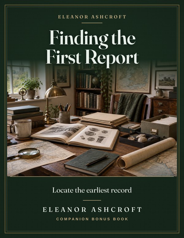 Finding the First Report bonus book cover